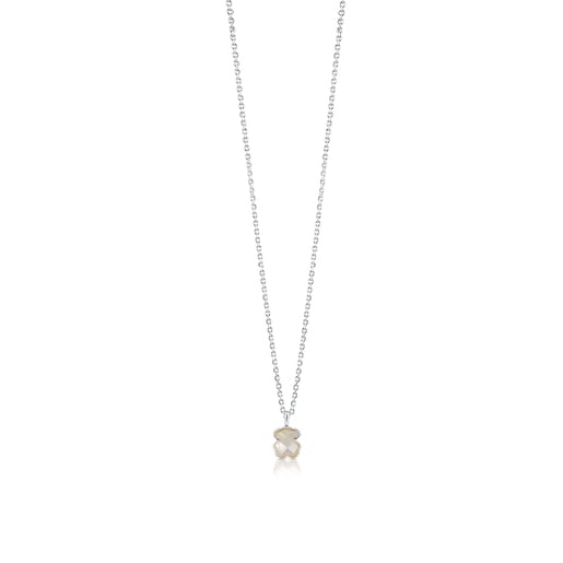 Tous mother-of-pearl Silver TOUS Necklace. Color 45cm. faceted and