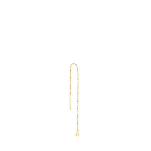 Tous Perfume Gold Single motif earring with Joy heart Cool