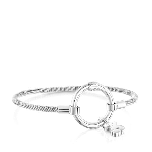Silver and Steel Hold Bracelet | 