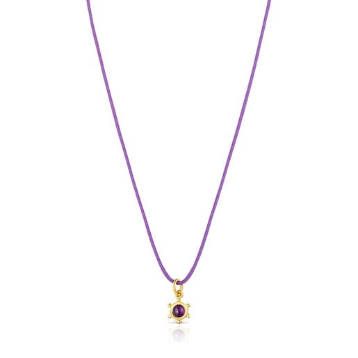 Magic Nature Necklace with amethyst and lilac cord | 