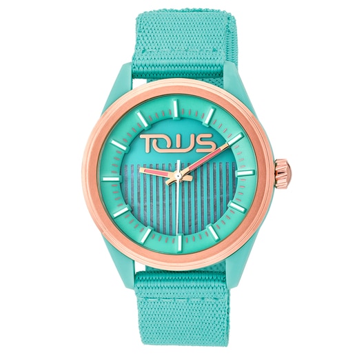 Turquoise solar-powered and sustainable Vibrant Sun Watch