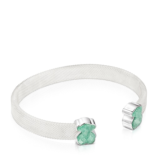 Silver Mesh Color Bracelet with Amazonite | 