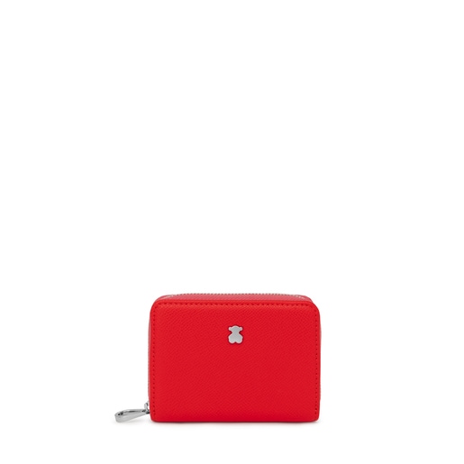 Medium red New Dubai Saffiano Change purse | 
