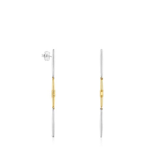 Tous and Lure Long Earrings silver vermeil
