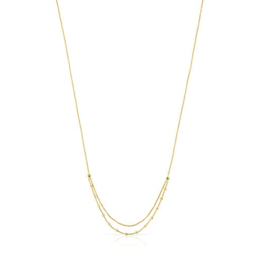 Tous Gold chrome TOUS with Cool diopside Joy Necklace