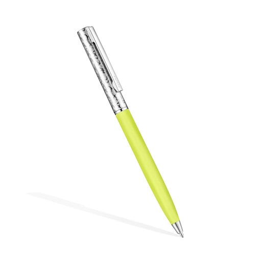 Steel TOUS Kaos Ballpoint pen lacquered in lime green | 