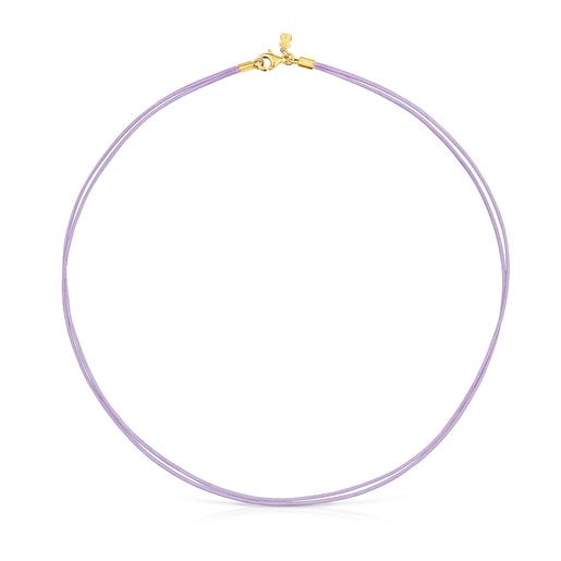Tous Nylon Basics Necklace Lilac TOUS nylon