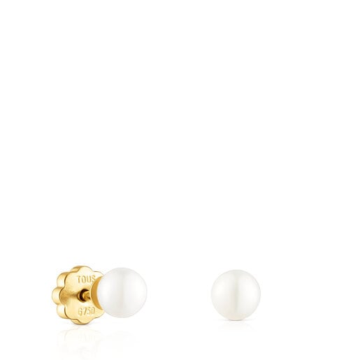 Tous Gold Baby earrings with pearls TOUS