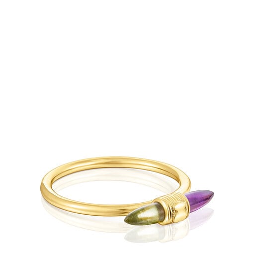 Relojes Tous Gold Lure Ring with gemstones
