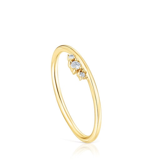 Relojes Tous Gold Ring with diamonds Les Classiques
