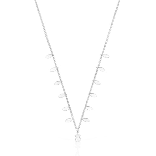 Silver Fragile Nature leaves Necklace | 