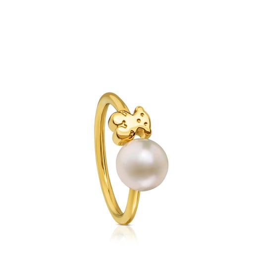 Gold Sweet Dolls Ring with Pearl | 