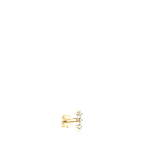 Pulseras Tous Gold strip Ear Classiques diamonds Les with piercing