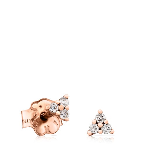 Tous Perfume Rose gold Diamonds Brillants Earrings with TOUS