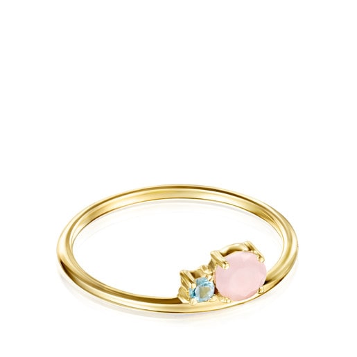Anillos Tous TOUS Mini Ivette Ring with Gold and Opal in Topaz