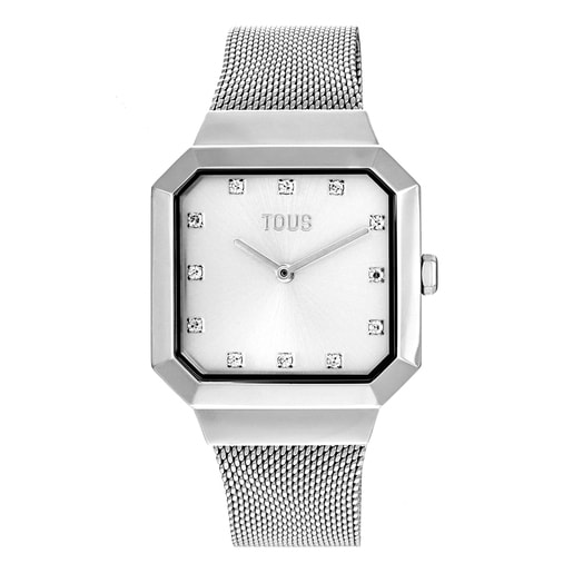Pendientes Tous Mujer Karat Squared Analogue watch steel wristband with