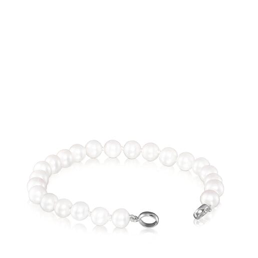 Silver TOUS Hold Bracelet with Pearls 17,5cm. | 