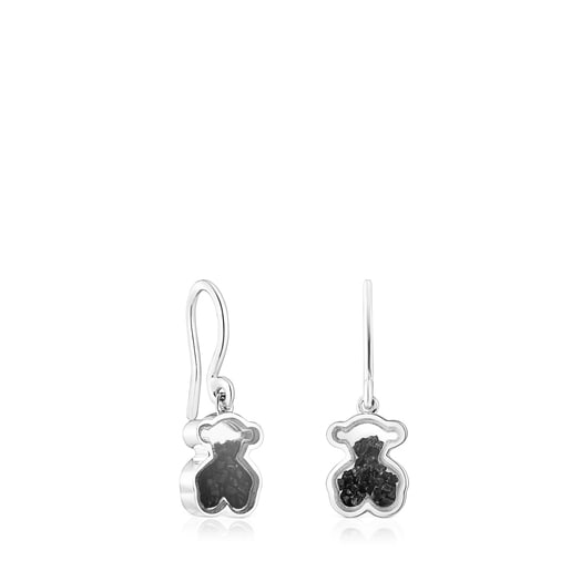 Silver Areia Earrings with onyx