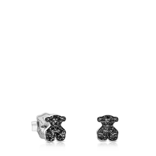 Tous Silver Earrings Motif with Spinels