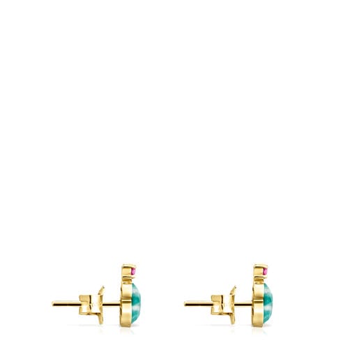 Tous Perfume Gold TOUS Earrings with Color and Amazonite Ruby