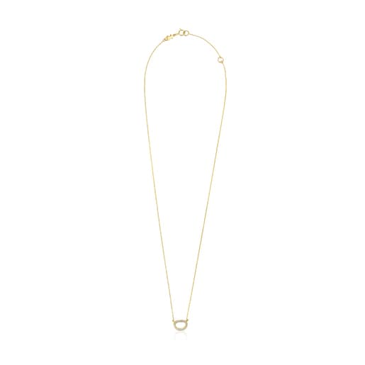 Tous Pulseras TOUS Hav circle gold necklace in diamonds of with