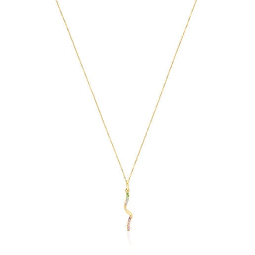 Tous with gemstone spiral Gold TOUS Necklace Tropez St.