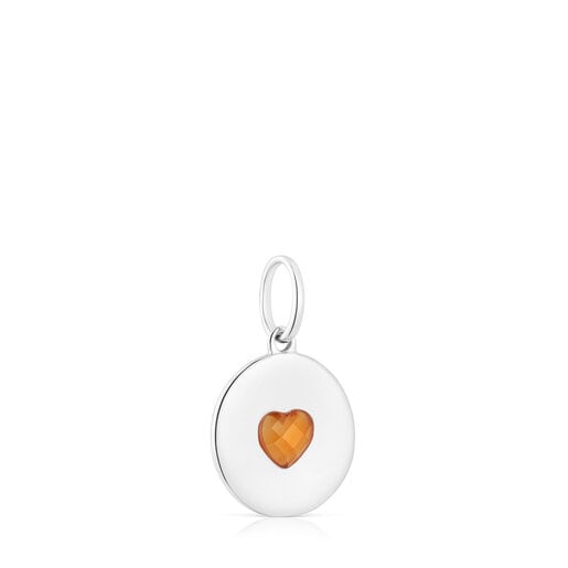 Colonia Tous Silver Medallion carnelian Aelita heart with pendant