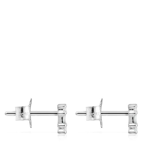 Tous Perfume Riviere Earrings in White gold with Diamonds