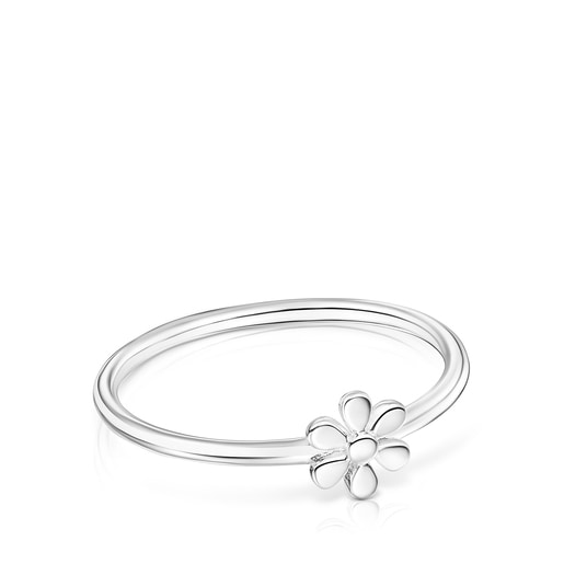 Anillos Tous Silver Fragile Nature flower Ring