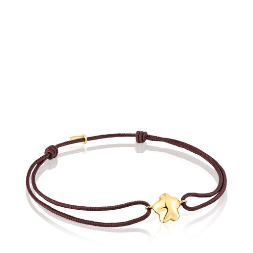 Gold and brown cord Flower bracelet TOUS Balloon | 