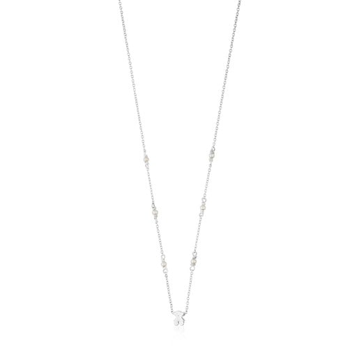Silver Super Power Necklace with Pearls | 