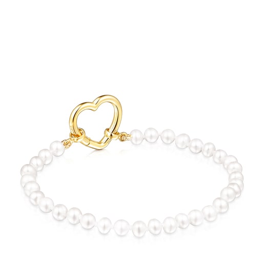 Relojes Tous Hold Gold heart Bracelet with Pearls