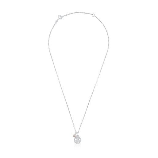 Bolsas Tous Silver Camee Pearl Necklace with
