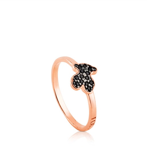 Rose Vermeil Silver TOUS Motif Ring with Spinels Bear motif | 