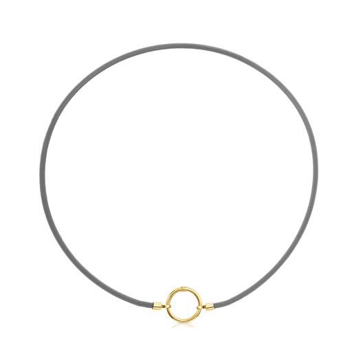 Tous Gold Steel Necklace Hold and
