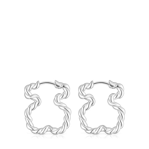 Tous Perfume Twisted Earrings with bear silhouette