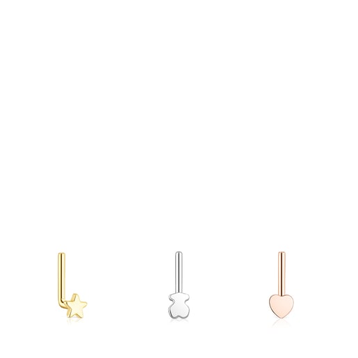 Tous Pack tricolored steel Basics of nose Piercings TOUS