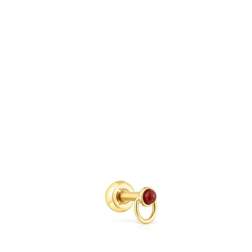 Tous Perfume Gold-colored IP steel and carnelian Plump Piercing