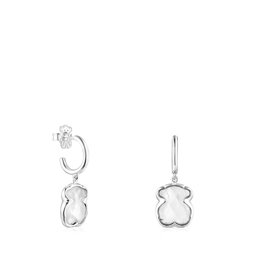 Silver and rock Crystal Sweet Dolls Color Earrings