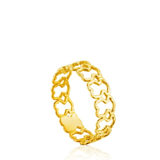 Tous Bear Silueta Ring motifs Gold