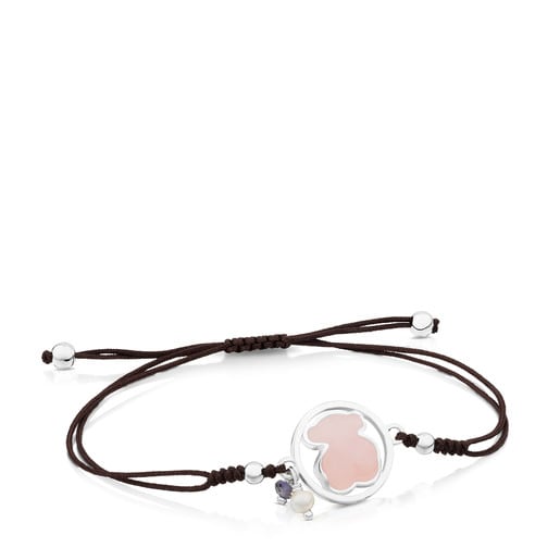 Tous and Rose Bracelet Silver Pearl Iolite Quartz, with Camille