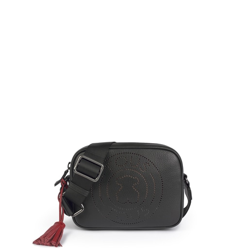 Small leather black Leissa crossbody bag | 