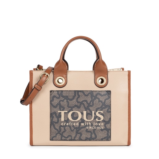 Tous Shopping bag beige Kaos Medium brown Icon and Amaya