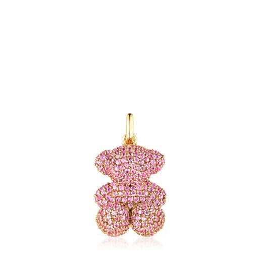 Tous Bold and gold Bear pendant Sapphire
