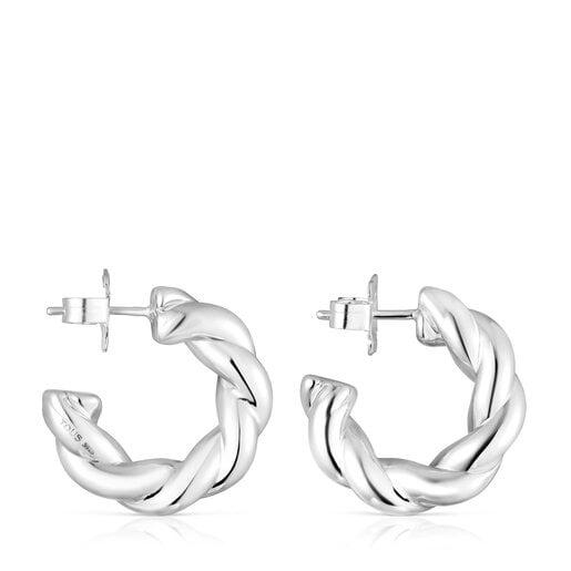 Tous Perfume Silver Twisted Earrings