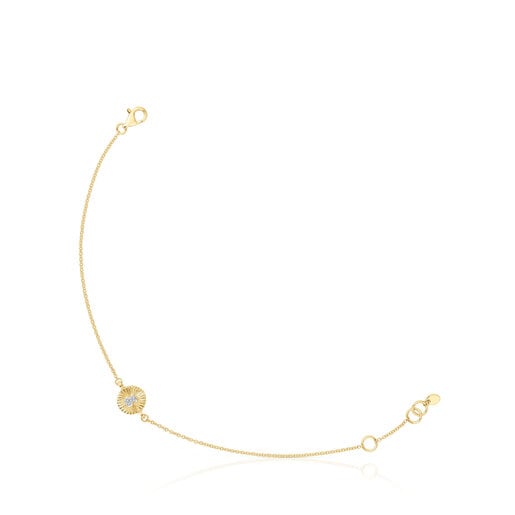 Tous Gold Bracelet Iris Motif diamonds with