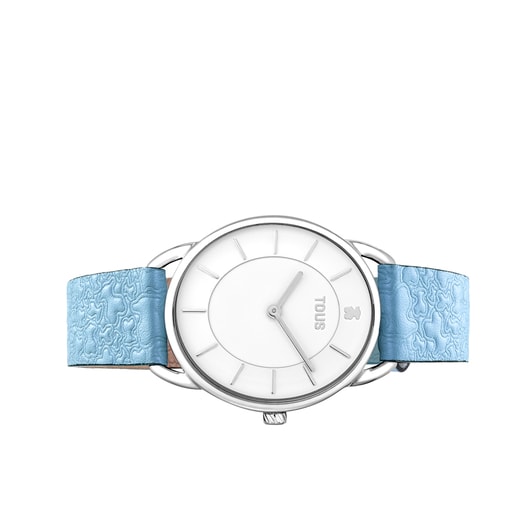 Pendientes Tous Mujer Steel Dai XL Analogue strap blue watch Kaos with leather