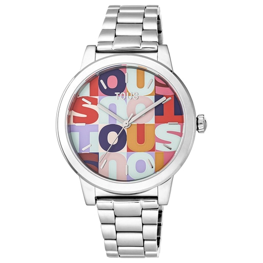 Steel TOUS Mimic Analogue watch with print | 