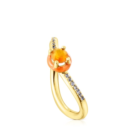 Tous TOUS enamel with Colors and Ring Vibrant carnelian