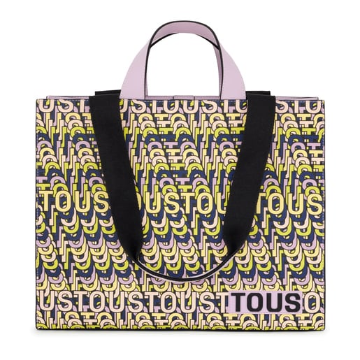 Large mauve TOUS Vera Amaya Shopping bag | 